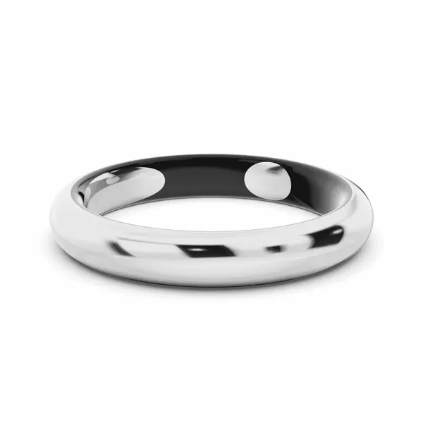 Black Ceramic Interior Comfort-Fit Gold Band (3mm)