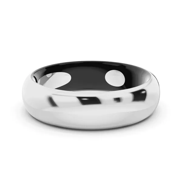 Black Ceramic Interior Comfort-Fit Gold Band (5mm)