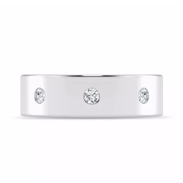 Flush Set Round Diamond Band (7mm)