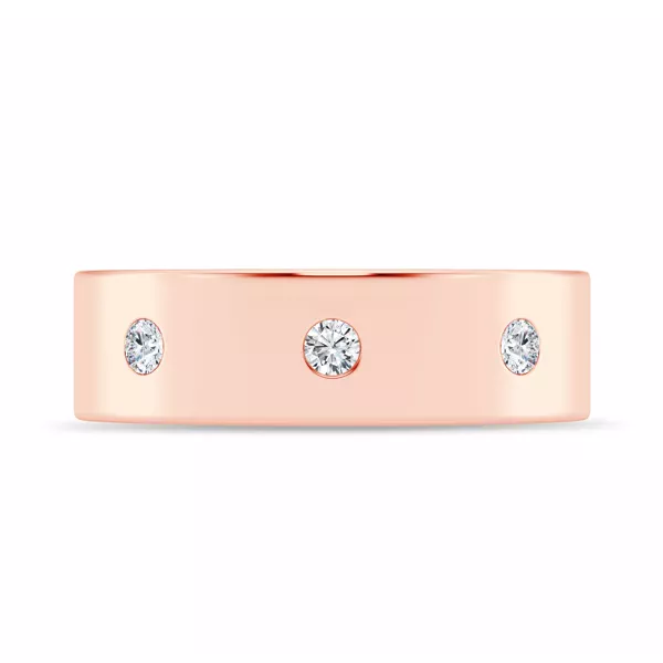 Flush Set Round Lab Diamond Band (7mm)