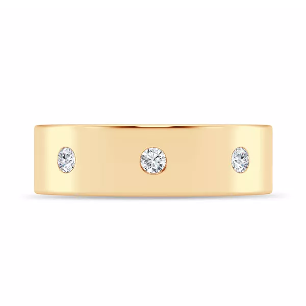 Flush Set Round Lab Diamond Band (7mm)