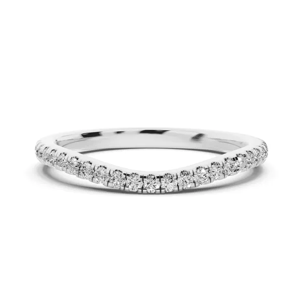 Women’s Wedding Ring Madison Lab Curved Pavé Band