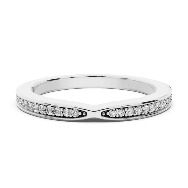 Alden Pinched Pavé Lab Wedding Band (1.8mm) 