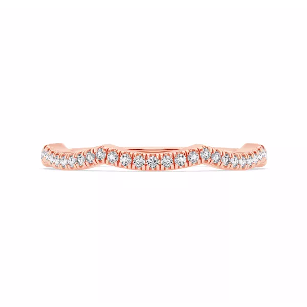 Signature Hearts & Arrows Pavé Spiral Curved Lab Band