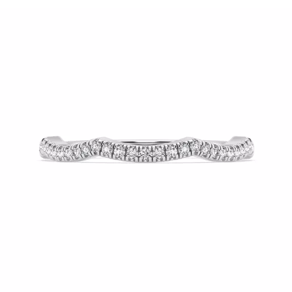 Signature Hearts & Arrows Pavé Spiral Curved Lab Band