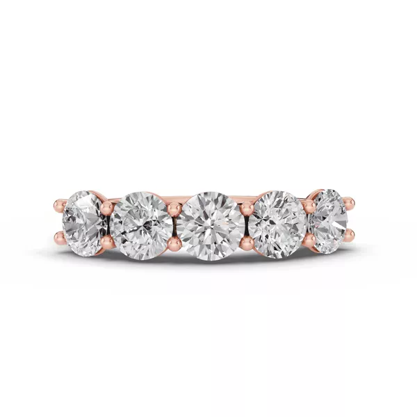 Signature Hearts & Arrows  U-Prong Five-Stone Lab Diamond Band (2.00 ct. tw.)