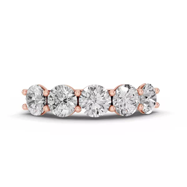 Signature Hearts & Arrows  U-Prong Five-Stone Lab Diamond Band (2.50 ct. tw.)