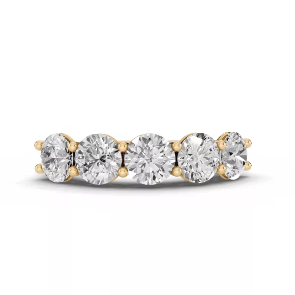 Signature Hearts & Arrows  U-Prong Five-Stone Lab Diamond Band (2.50 ct. tw.)