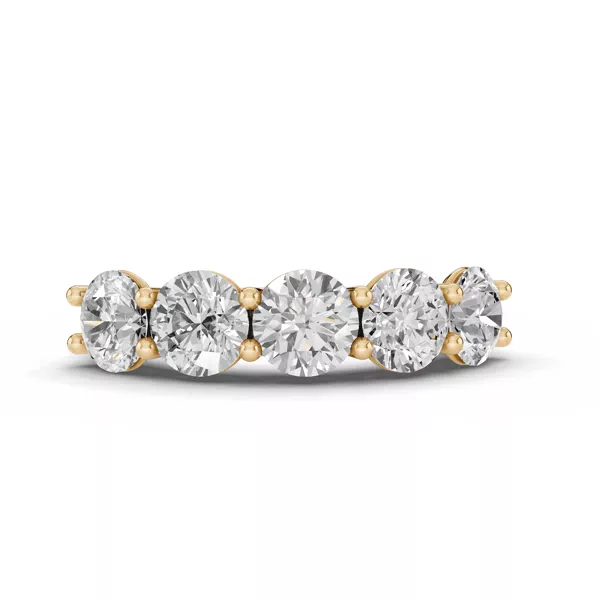Signature Hearts & Arrows  U-Prong Five-Stone Lab Diamond Band (3.00 ct. tw.)