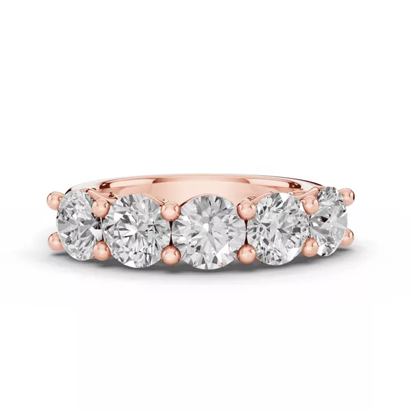 Sculpted Heart 5-Stone Lab Diamond Band (3.00 ct. tw.)
