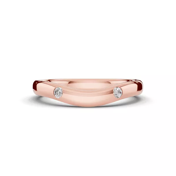 Tradition Contour Diamond Accent Band (2.5mm)