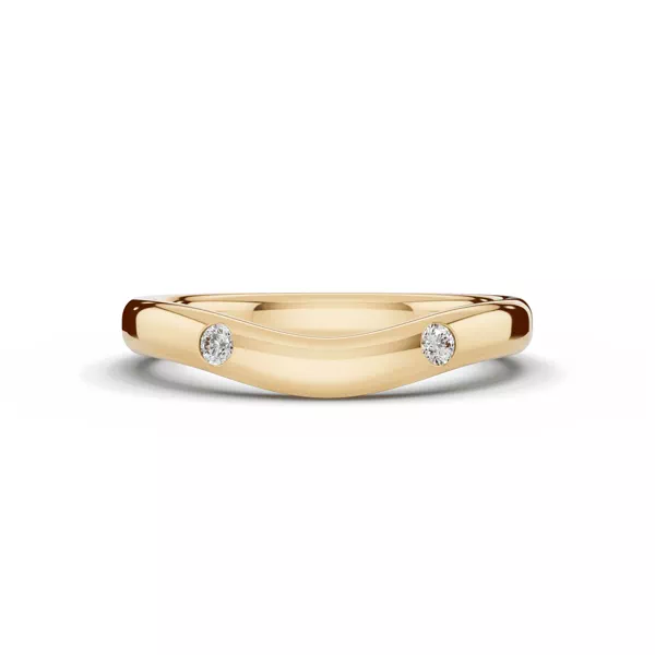 Tradition Contour Diamond Accent Band (2.5mm)