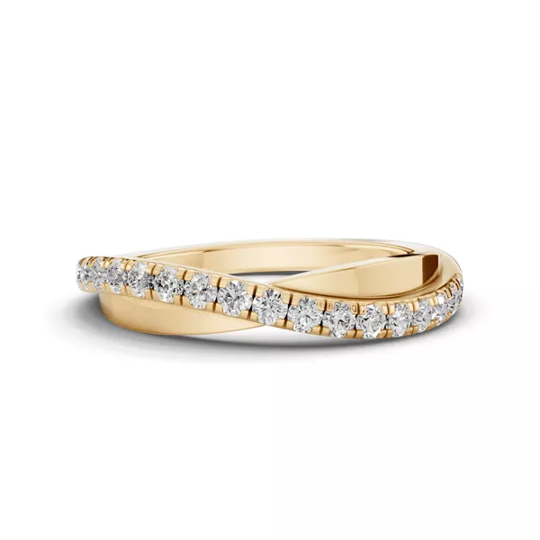 Interlocking Pavé Diamond Wedding Band