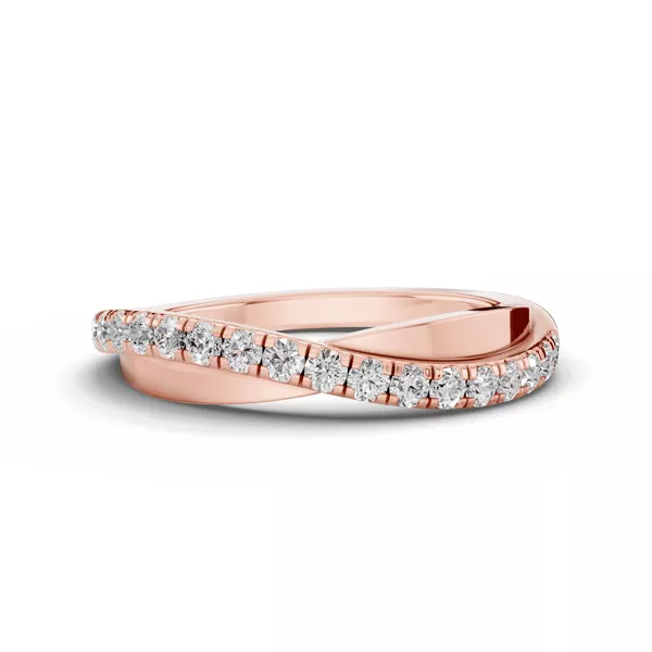 Interlocking Pavé Diamond Wedding Band
