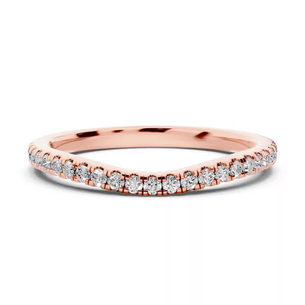 Madison Pavé Curved Band