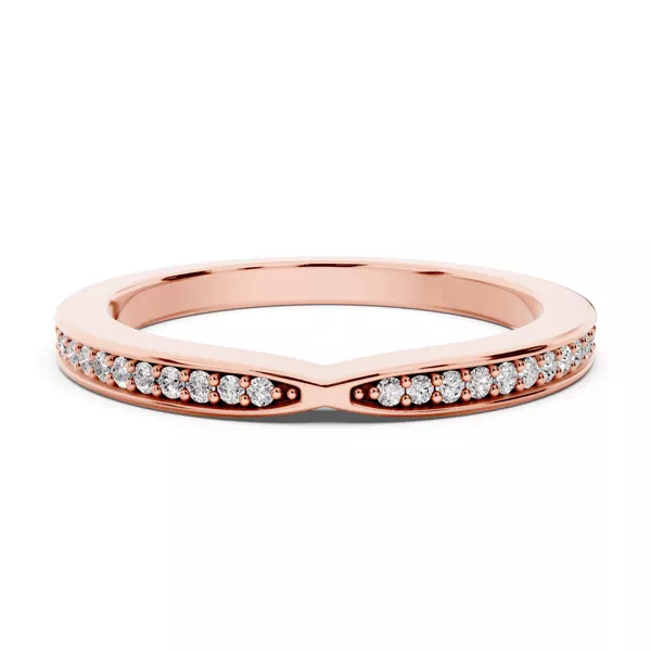 Alden Pinched Pavé Wedding Band (1.8mm) 