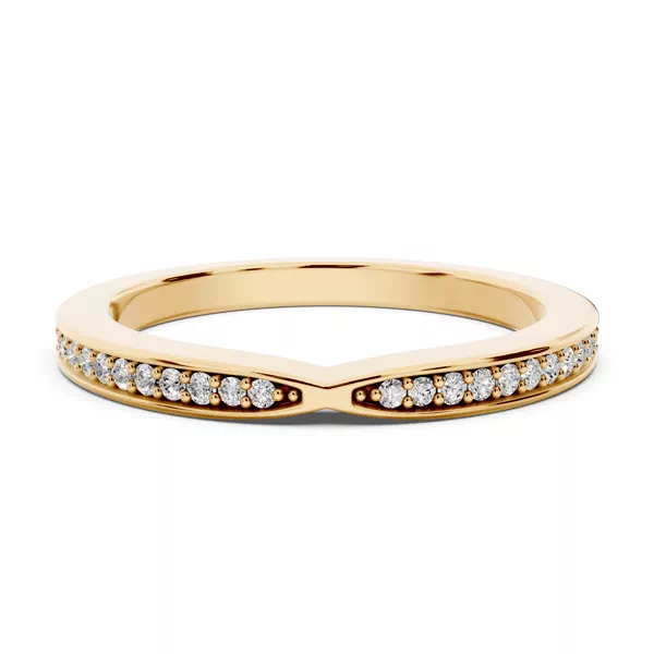 Alden Pinched Pavé Wedding Band (1.8mm) 