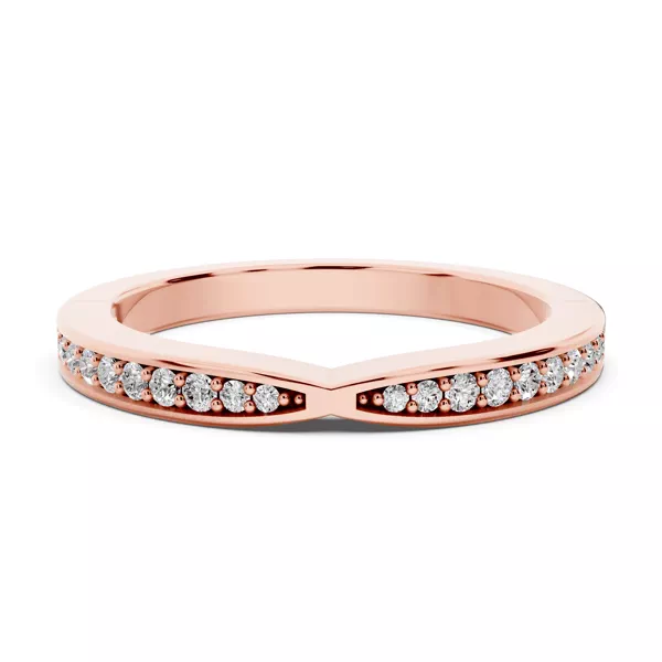 Alden Pinched Pavé Wedding Band (2mm) 