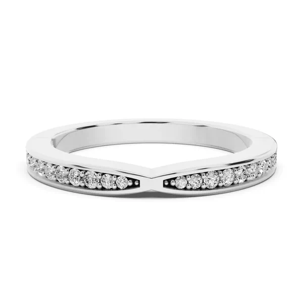 Alden Pinched Pavé Wedding Band (2mm) 
