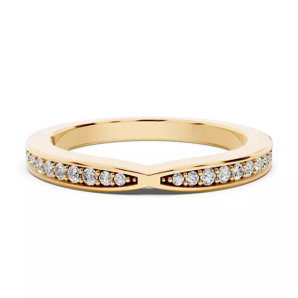 Alden Pinched Pavé Wedding Band (2mm) 