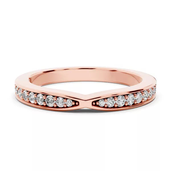 Alden Pinched Pavé Wedding Band (2.2mm)