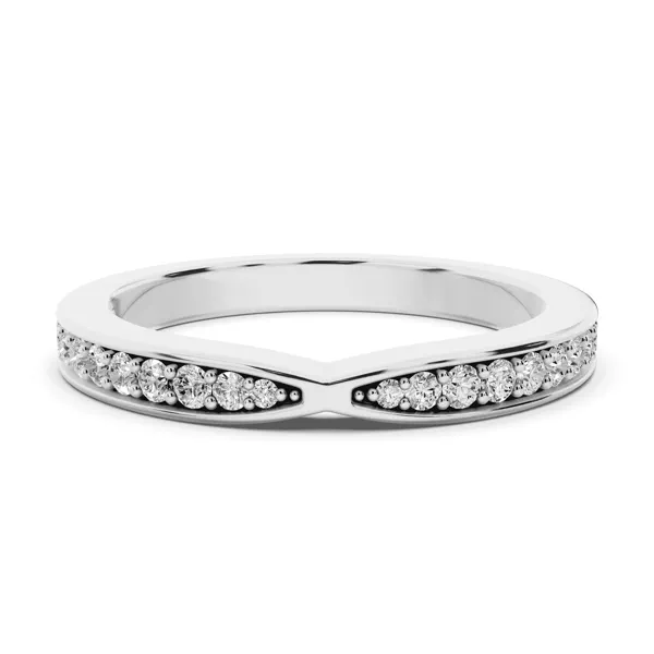 Alden Pinched Pavé Wedding Band (2.2mm)