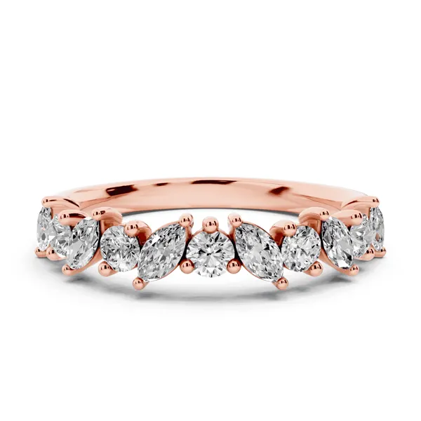 Angled Marquise & Round Diamond Band