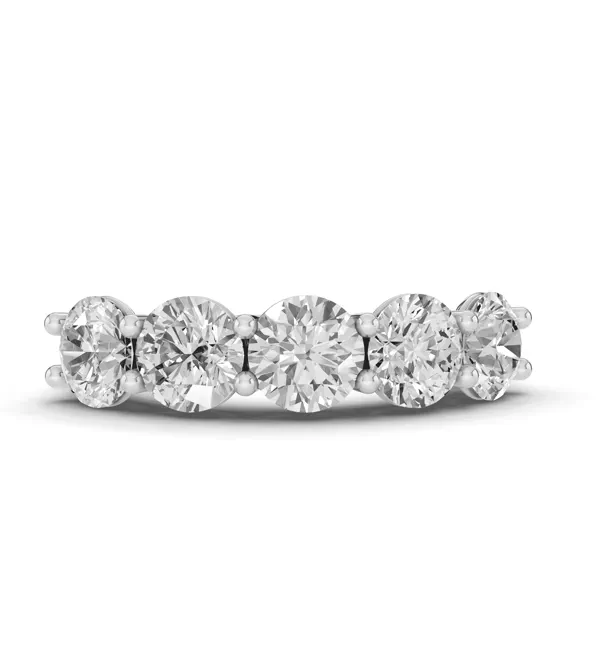 Signature Hearts & Arrows  U-Prong Five-Stone Diamond Band (3.00 ct. tw.)