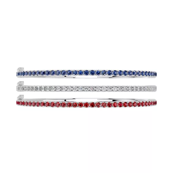 Patriotic Lab Diamond Bangle Set