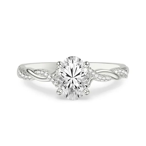 Kayleigh Lab Diamond Twist 1.00 ct. Oval Lab Engagement Ring