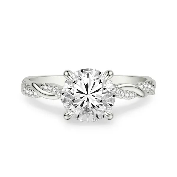 Kayleigh Lab Diamond Twist 2.00 ct. Round Lab Engagement Ring