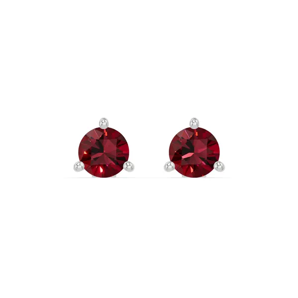 Garnet Martini Stud Earrings (4mm)