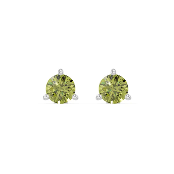 Peridot Martini Stud Earrings (4mm)