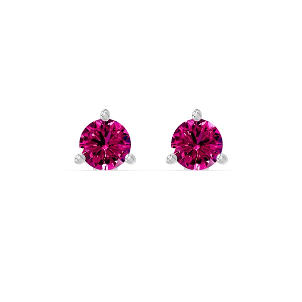 Rhodolite Martini Stud Earrings (4mm)