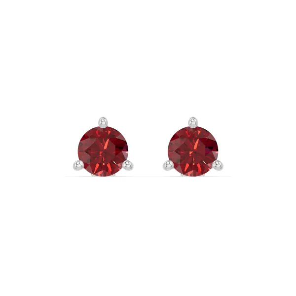Ruby Martini Stud Earrings (4mm)