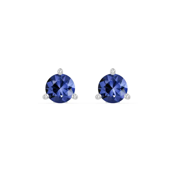 Tanzanite Martini Stud Earrings (4mm)