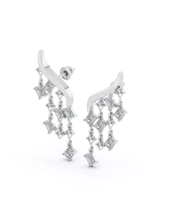 Raindrop Emerald Lab Diamond Earrings (3.30 ct.)