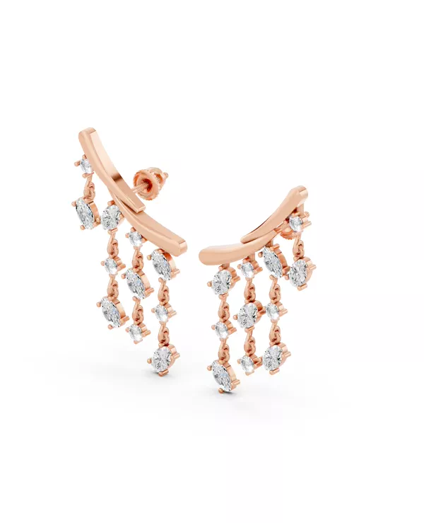 Raindrop Oval Lab Diamond Earrings (3.00 ct.)