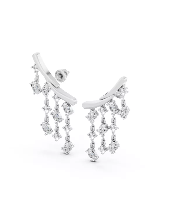 Raindrop Oval Lab Diamond Earrings (3.00 ct.)