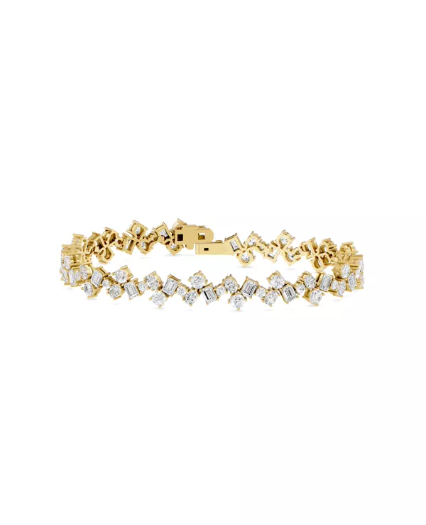 Mixed Shape Ensemble Lab Diamond Bracelet (11 ct. tw.)