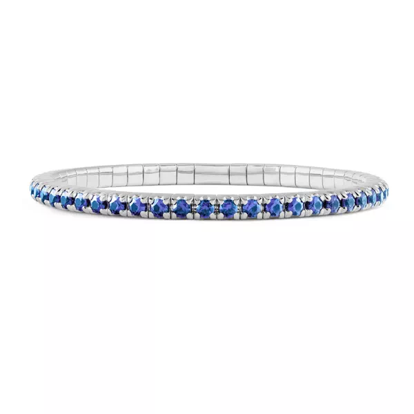 Seamless Stretch Lab Sapphire Bracelet