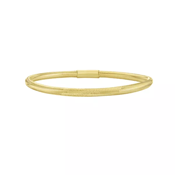 Mesh Stretch Gold Bracelet (3.6mm)