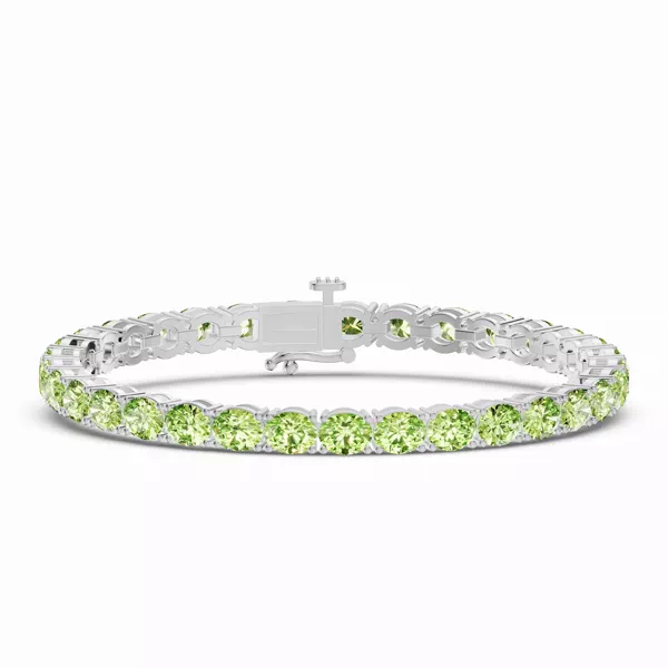 Oval Peridot Tennis Bracelet