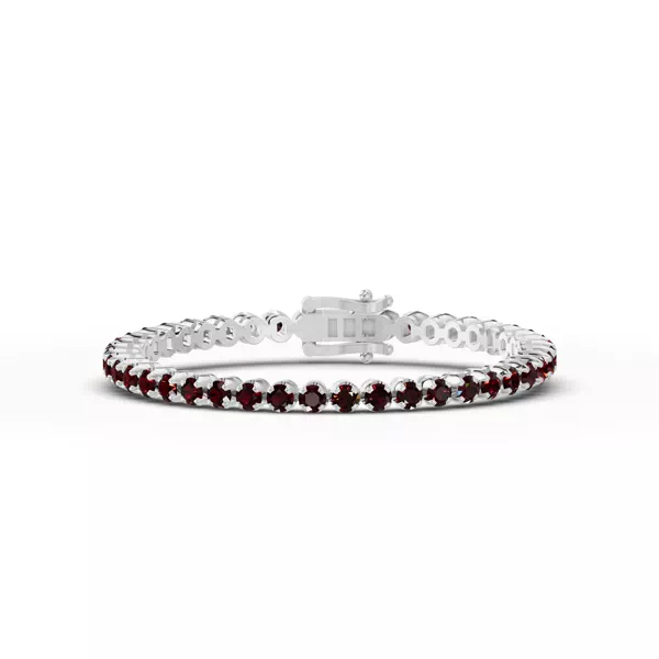 Garnet Tennis Bracelet