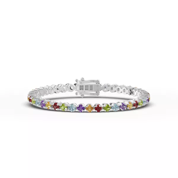 Diamond Bracelets Multicolor Gemstone Tennis Bracelet
