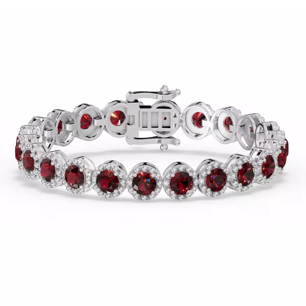 Garnet Beaded Bracelet