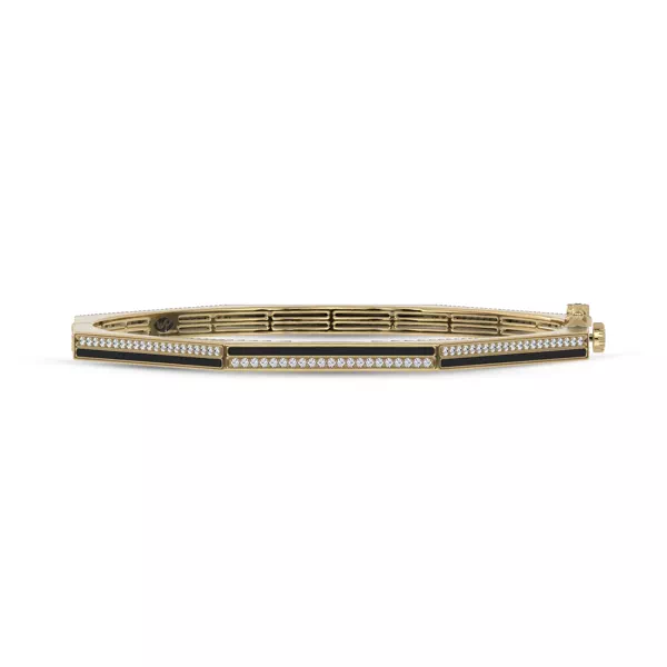 Octa Black Ceramic Pavé Bangle By Christian Siriano