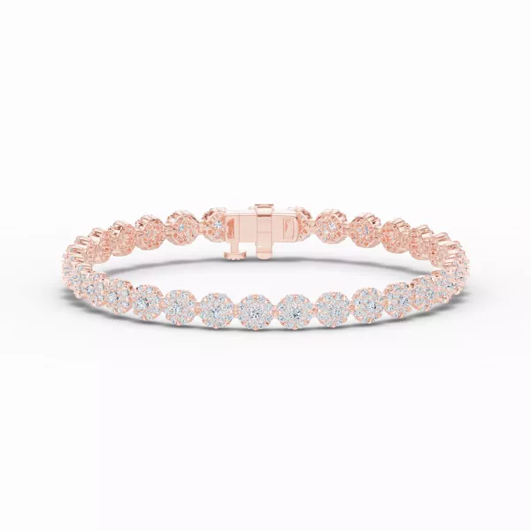 Double Halo Lab Diamond Tennis Bracelet (5 ct. tw.)