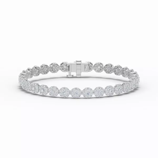 Double Halo Lab Diamond Tennis Bracelet (5 ct. tw.)