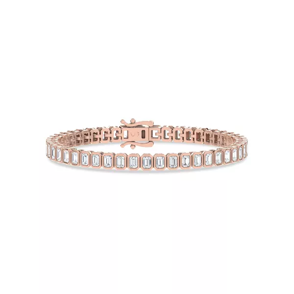 Illume Emerald Bezel Diamond Tennis Bracelet by Christian Siriano